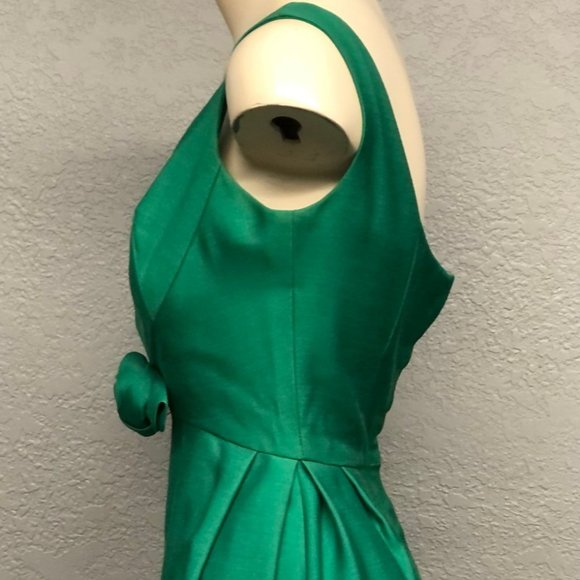 Vintage 50s Pretty Green Bombshell Starlet Gown, Vintage Tailored Sheath Dress - Picture 3 of 5